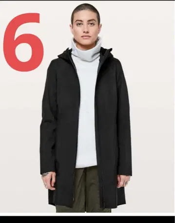 룰루레몬 레인코트 6 블랙 롱