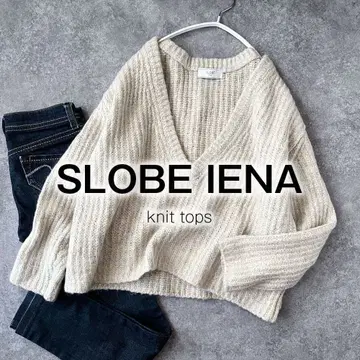 IENA 슬로브 이에나 모헤어 울 니트 스웨터 V넥 루즈핏