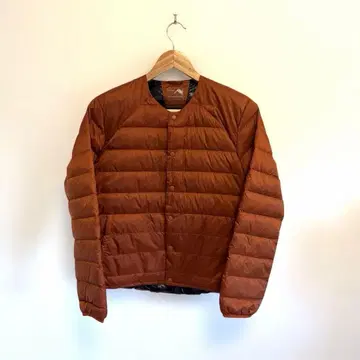 세탁 가능한 퓨전 다운 라이트 자켓 오렌지 워크맨 노카라