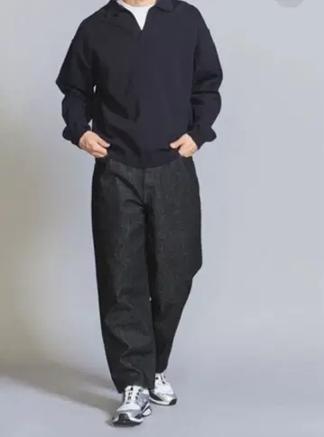 2개 세트 미사용 BY 스트레이트 데님 32 애로우즈 블랙 와이드