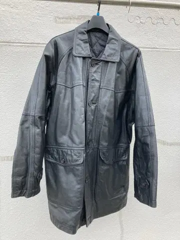 가죽 코트 블랙