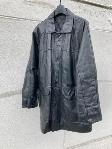 가죽 코트 블랙