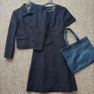 수험용 원피스 다크 네이비 자켓 원피스