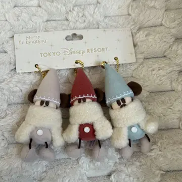 디즈니 크리스마스 릴린린 봉제 인형 참 세트 미사용