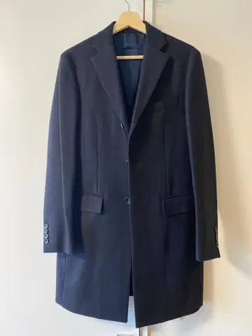 ESTNATION 네이비 체스터 코트