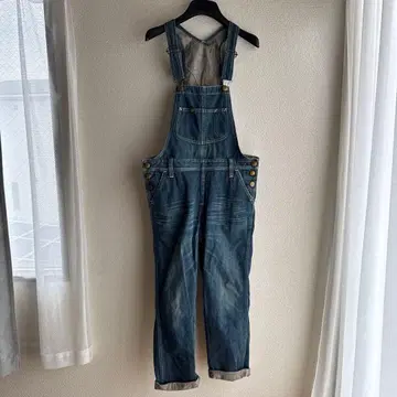 리 데님 오버롤