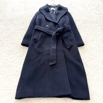 새상품급 IENA 알파카 샤기 오버 사이즈 코트 벨트 더블 브레스트