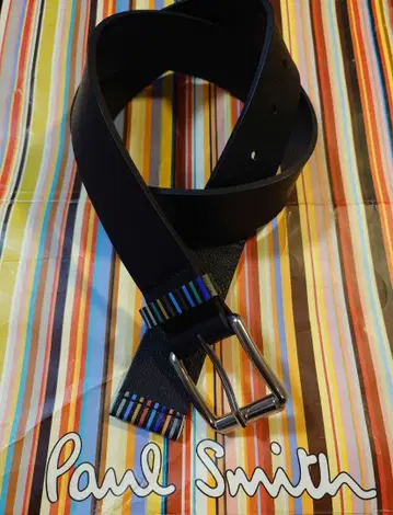 레어 Paul Smith 멀티 스트라이프 루프 포인트 벨트