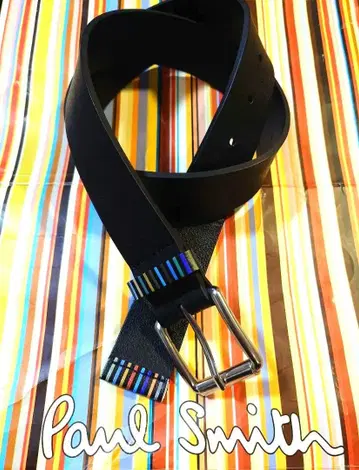레어 Paul Smith 멀티 스트라이프 루프 포인트 벨트