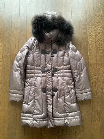 23구 후드 부착 다운 자켓 38 사이즈 브론즈