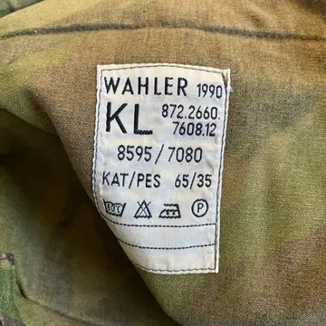 WAHLER 카모플라쥬 카고 팬츠 1990년 제조