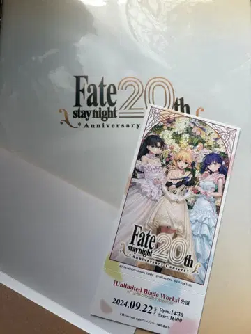 Fate/stay night 20주년 기념 콘서트 캐릭터 파인북 외