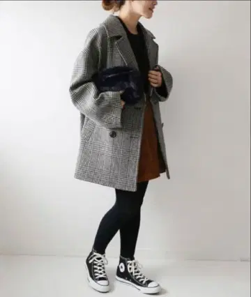 저널 스탠다드 글렌체크 코트