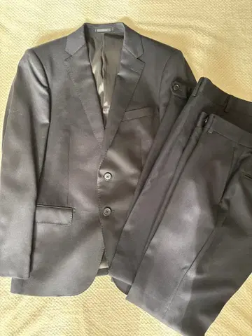 새상품급 퍼슨즈 정장 세트 투팬츠 블랙 YA-4