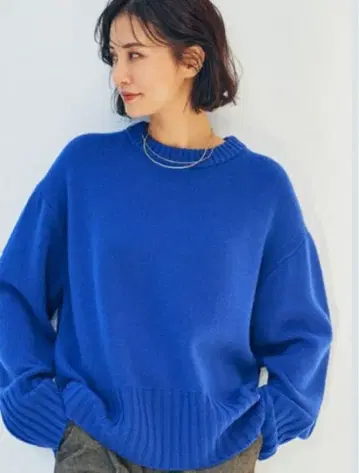 밴야드 스톰 택 포함 새상품 크루넥 니트 블루 0 사이즈