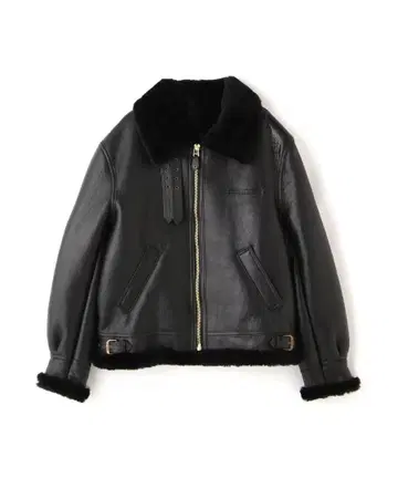 ( 새상품급 ) AIREX B3 무스탕 가죽 아우터 블랙 M