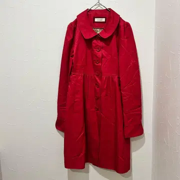 [ 로이스크레용 ] Lois crayon (M) 버튼 포함 롱 코트 레드