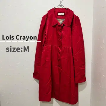 [ 로이스크레용 ] Lois crayon (M) 버튼 포함 롱 코트 레드