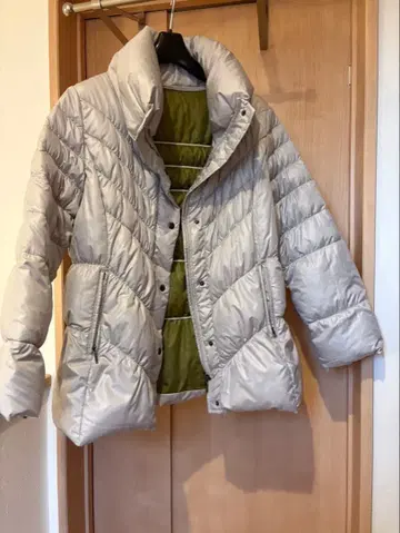 다운 자켓 여성용 아우터 라이트 그레이