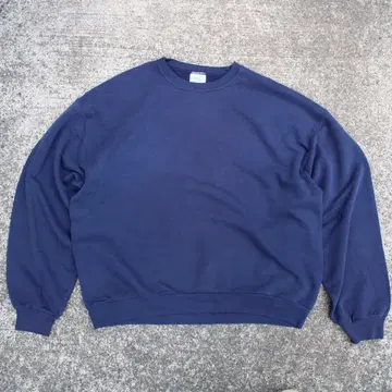 00's JERZEES 무지 네이비 박스 실루엣 구제 맨투맨