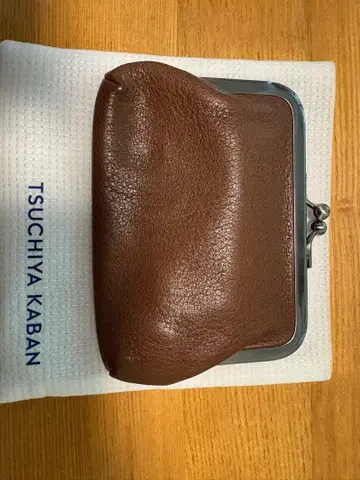 TSUCHIYA KABAN 톤 오일 누메 가마구치 퍼스 미디엄 브라운