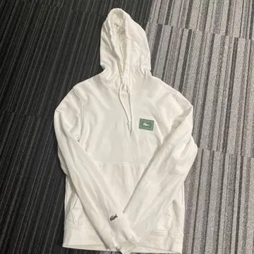 라코스테 여성용 화이트 후드티