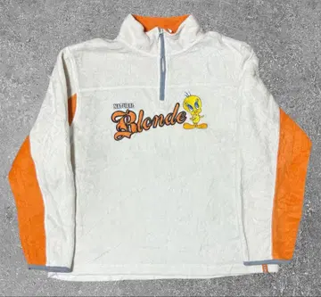 트위티 버드 루니 툰즈 플리스 하프 지퍼 L