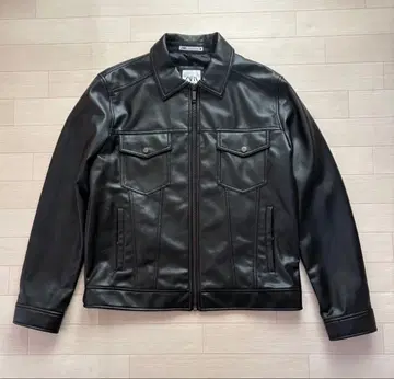 ZARA 가죽 자켓 트래커 자켓 블랙