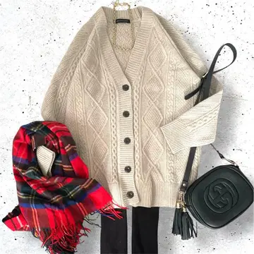 컨디션 최상 어반 리서치 정가 1.7만 가디건 케이블 짜임 루즈핏