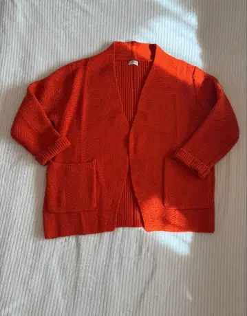 LEPSIM/오렌지 니트 가디건 F 사이즈