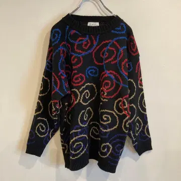 빈티지 80's 우즈마키 컬러풀 니트 스웨터
