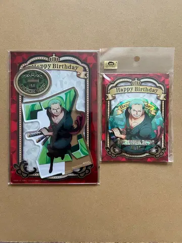 원피스 조로 생일 아크릴 스탠드 무기와라 스토어 알파벳 캔뱃지