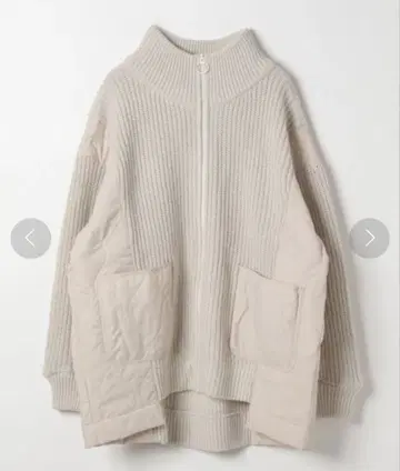 타임세일! [MODE NORM CORE] 리브 x 퀼트 지퍼 블루종