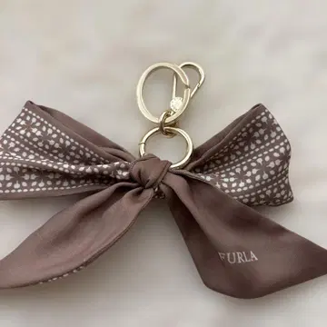 FURLA 리본형 키링 브라운