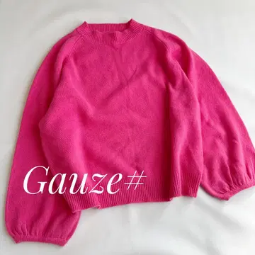 새상품급 Gauze# 거즈 풀오버 니트 핑크