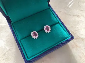 루비 다이아몬드 귀걸이