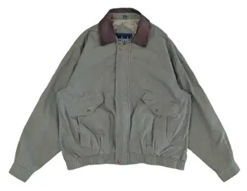 Dunbrooke 워크 자켓 가죽 옷깃 덕지 홍콩제 90s XL