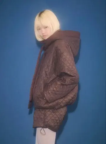 fekete 퀼팅 다운 자켓/숏팬츠