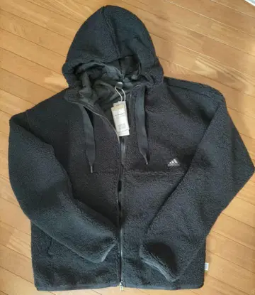 택 포함 미사용 adidas 플리스 자켓 블랙 L