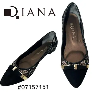 DIANA 레이스 리본 플랫슈즈