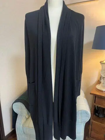 랄프 로렌 롱 가디건 블랙