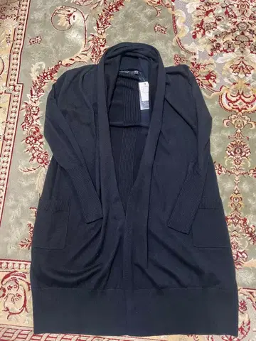 랄프 로렌 롱 가디건 블랙