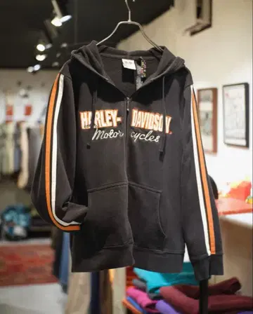 할리 데이비슨 풀 집업 후드티 여성용 S 사이즈
