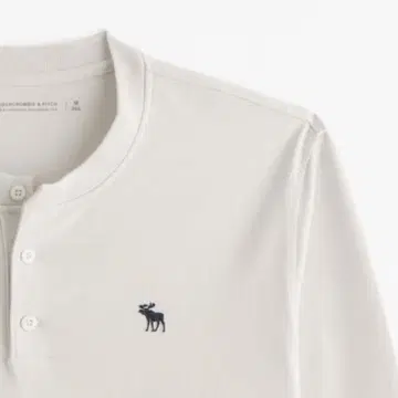 아바클로 남성용 헨리넥 롱 슬리브 T셔츠 택 포함 새상품 큰 사이즈