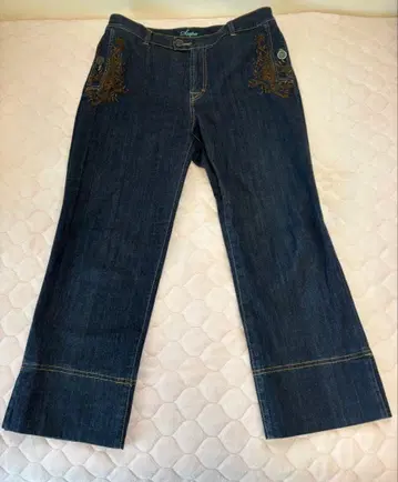 [ 새상품급! ] SCAPA 데님 팬츠 청바지 사이즈 42 자수 있음