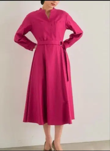 아나이 핑크 조젯 원피스