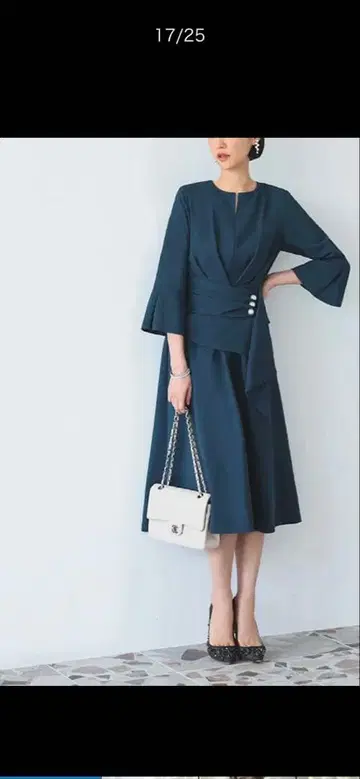 엘레강트 원피스 피콕 블루