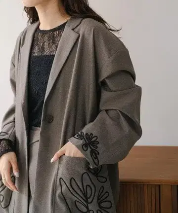 24AW Kastane 자수 그랑파 자켓 F 1128R1