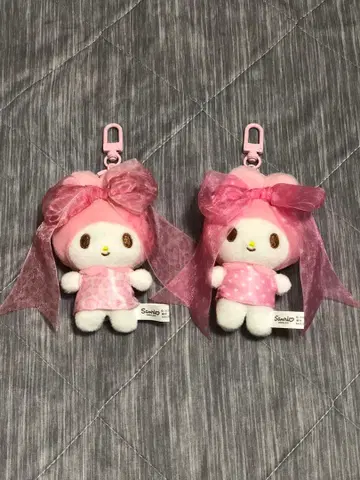 마이멜로디 리본 공주 시크릿 마스코트 키링 레오파드 하트