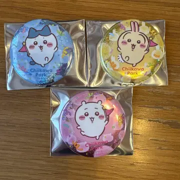 치이카와 파크 홀로그램 캔 배지 3개 세트